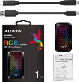 Adata Dysk SSD External SE900 1TB USB3.2-A/C RGB