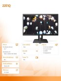 AOC Monitor 21.5 22E1Q MVA DP HDMI Głośniki