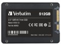 Verbatim Dysk SSD wewnętrzny 512GB 2,5cala VI550 S3 Sata III czarny