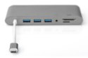 Digitus Stacja dokująca USB Typ C 11 portów funkcja Dual Monitor 4K 30Hz PD 2.0 HQ Aluminiowa