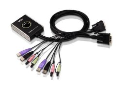 ATEN Rozdzielacz 2-Port USB DVI/Audio Cable KVM