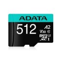 Adata Karta microSD Premier Pro 512 GB UHS1 U3 V30 A2 + adapter