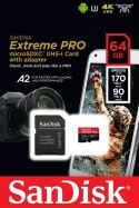 SanDisk Karta pamięci Extreme Pro microSDXC 64GB 170/90 MB/s A2 V30 U3