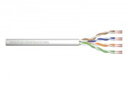 Digitus Kabel teleinformatyczny instalacyjny kat.5e, U/UTP, Eca, drut, AWG 24/1, PVC, 50m, Szary