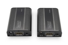 Digitus Przedłużacz/Extender HDMI do 30m/60m po skrętce Cat.6/7, 4K2K 60Hz UHD, HDCP 2.2, IR, audio (zestaw)
