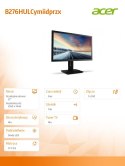 Acer Monitor 27 cali B276HUL Cymiidprzx 5ms 100M:1 WQHD IPS