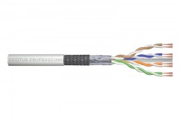 Digitus Kabel teleinformatyczny patchcordowy kat.6, SF/UTP, linka, AWG 26/7, LSOH, 100m, szary, karton