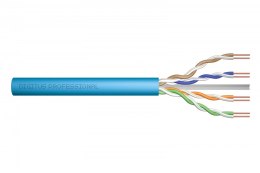 Digitus Kabel teleinformatyczny instalacyjny kat.6A, U/UTP, Dca, AWG 23/1, LSOH, 50m, niebieski