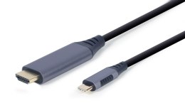 Kabel USB-C 3.0 męski do HDMI męski 1.8m (szary) Gembird