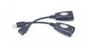 Kabel przedłużacz aktywny USB 2.0 Gembird AM-LAN-AF, max. 30 m (17 cm)