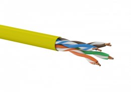 ALANTEC Kabel U/UTP typu linka kat.5E PVC Żółty 100m - 25 lat gwarancji