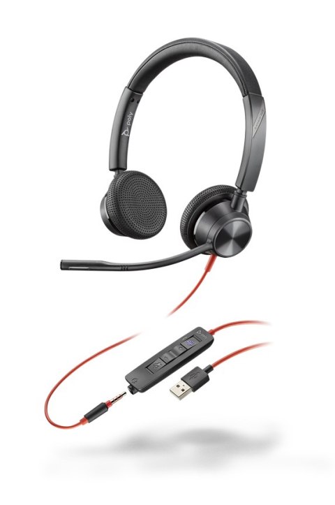 Blackwire 3325, BW3325-M, MICROSOFT TEAMS CERTIFIED, USB-A, STEREO USB & 3.5MM HEADSET