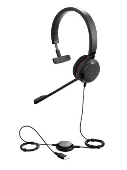 Jabra EVOLVE 30 II MS Mono USB Headband, Noise cancelling, USB and 3.5 connectivity, with mute-button and volume control on the 