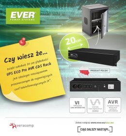 UPS EVER ECO Pro 1000 AVR CDS 19
