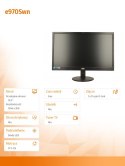 AOC Monitor 18.5 e970Swn LED Czarny