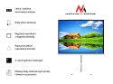 Maclean Ekran projekcyjny MC-680 112" 1:1 stojak