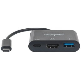 Techly Multiport Adapter USB-C 3.1 na HDMI/USB-A/USB-C