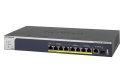 8-Port PoE+ Multi-Gigabit Ethernet Smart Managed Pro Switch with 10G Copper/Fiber Uplinks | 180W