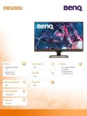 Benq Monitor 32 cali EW3280U 4K LED 4ms/3000:1/HDMI/CZARNY