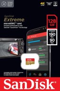SanDisk Karta pamięci Extreme microSDXC 128GB 190/90 MB/s A2 V30 U3