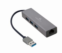 Gembird Adapter USB-AM to LAN GbE Hub 3xUSB 3.0