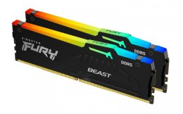 Kingston Pamięć DDR5 Fury Beast RGB 32GB(2*16GB)/6000 CL36 czarna EXPO