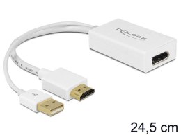 Delock Adapter HDMI(M)->Displayport(F)+USB(M) 24cm