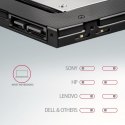 AXAGON RSS-CD09 Ramka na 2,5" SSD-HDD do gniazda DVD, 9.5mm LED aluminium
