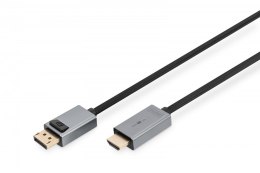 Digitus Kabel adapter DisplayPort - HDMI 4K 30Hz DP/HDMI M/M 3m