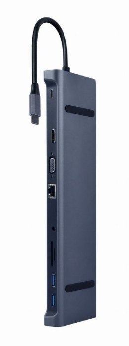 Gembird Hub USB-C PD GbE VGA HDMI 3xUSB 3.1 czytnik kart SD