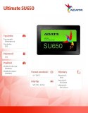Adata Dysk SSD Ultimate SU650 1TB 2.5 cala S3 3D TLC Retail