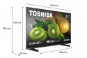 Toshiba Telewizor LED 43 cale 43UA5D63DG