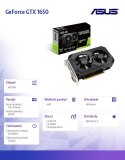 Asus Karta graficzna GeForce GTX 1650 PH OC 4G D6-P GAMING 128bit GDDR6 HDMI/DVI/DP