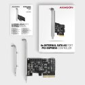 AXAGON PCES-SA4X4 Kontroler PCIe 4x wewnętrzny port SATA 6G, ASM1164, SP & LP