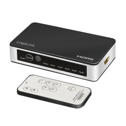 LogiLink Switch 5x1 HDMI, 4K 60Hz, z pilotem