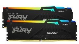 Kingston Pamięć DDR5 Fury Beast Black RGB 64GB(2*32GB)/6000 CL36 EXPO