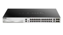 24 x 10/100/1000BASE-T ports Layer 3 Stackable Managed Gigabit Switch with 2 x 10GBASE-T ports and 4 x SFP+ ports