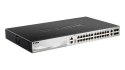 24 x 10/100/1000BASE-T ports Layer 3 Stackable Managed Gigabit Switch with 2 x 10GBASE-T ports and 4 x SFP+ ports