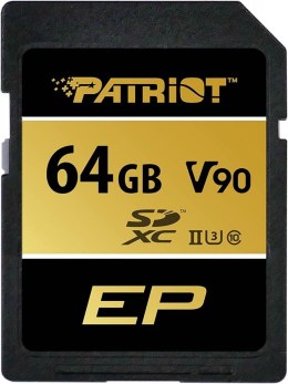 Patriot Karta pamięci SDXC 64GB V90 UHS-II U3 C10 300/260MB/s