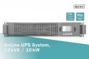 Digitus Zasilacz awaryjny UPS Online Rack 19"/Tower, 10kVA/10kW, 2U, bez baterii (moduł baterii DN-170108)