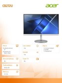 Acer Monitor 27 cali CB272Usmiiprx QHD/IPS/1ms/srebrny