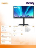 Benq Monitor 27 cali SW272U 4K LED 5ms/QHD/IPS/HDMI