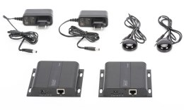 Przedłużacz/Extender DIGITUS HDMI 120m po skrętce Cat.6 UTP/IP 4K 30Hz UHD audio (zestaw)