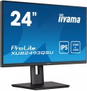 IIYAMA Monitor 23.8 cala XUB2493QSU-B5 IPS,QHD,HDMI,DP,HAS(150mm),2x2W,USB3.0