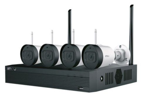 IMOU Zestaw monitoringu: 4 kamery Bullet Lite 2MPx + Rejestrator z dyskiem 1TB + akcesoria