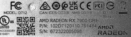 Karta graficzna XFX Radeon RX 7900 GRE Gaming 16GB GDDR6 3 FAN bulk