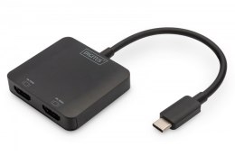 Digitus Hub/Koncentrator 2-portowy USB Typ C/2x HDMI 4K/60Hz HDR HDCP 2.2 MST