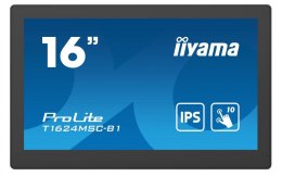 IIYAMA Monitor 15.6 cali T1624MSC-B1 IPS,poj.10pkt.450cd,24/7,media player,6H