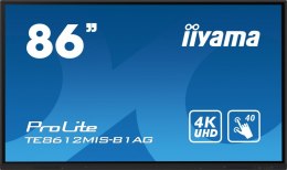 IIYAMA Monitor wielkoformatowy 85.6 cala TE8612MIS-B2AG INFRARED,40pkt,VA,4K,7H,WiFi