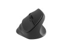 Natec Mysz bezprzewodowa wertykalna Crake 2 2400 DPI Bluetooth 5.2 + 2.4GHz Czarna